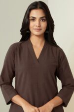 Roza Seher Brown Kurta - Image 2