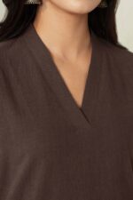 Roza Seher Brown Kurta - Image 3