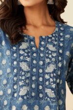 Sehra Zoya Indigo Kurta - Image 5