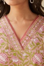 Gauhar Layla Pink Sanganeri Kurta - Image 3