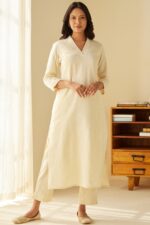 Roza Seher Cream Kurta