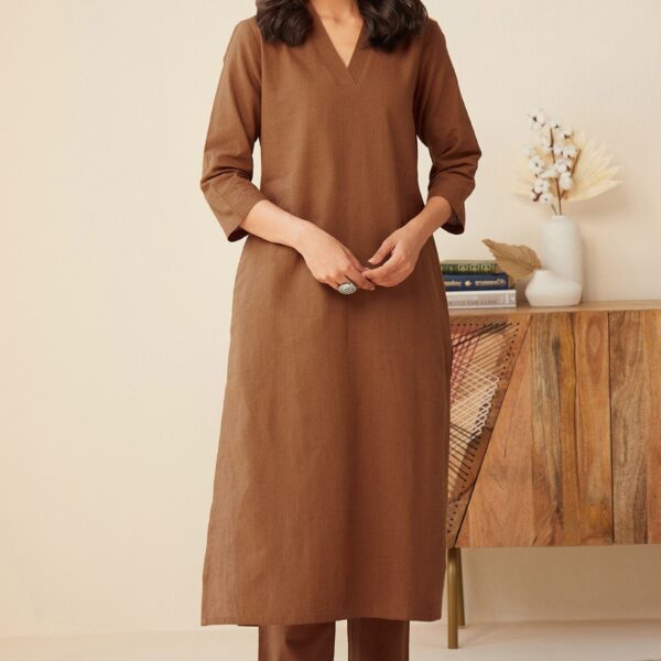 Roza Seher Rust Kurta