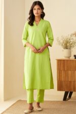Roza Seher Lime Green Kurta