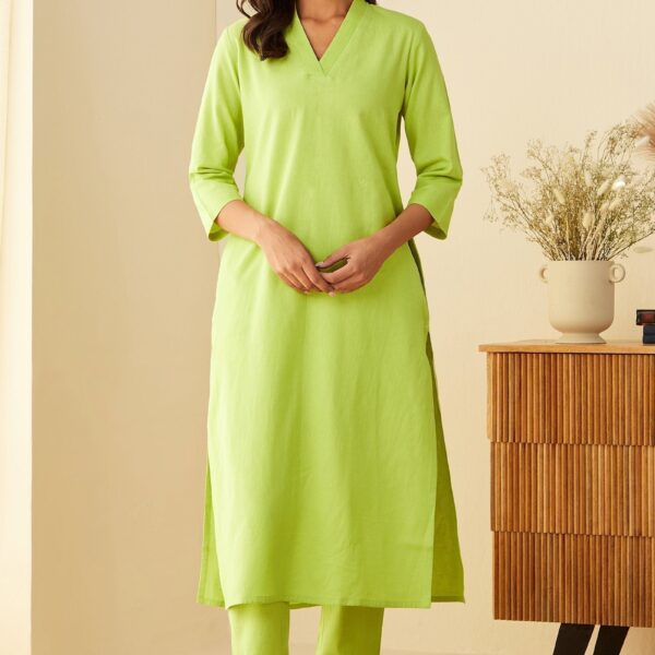 Roza Seher Lime Green Kurta