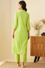Roza Seher Lime Green Kurta - Image 6