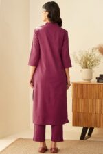 Roza Seher Raspberry Pink Kurta - Image 6