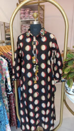 "Pehnawa" tassel Cotton Kurta Set(2pc) - Image 5