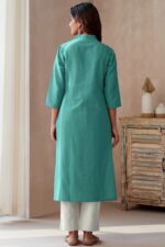 Roza Seher Turquoise Kurta - Image 7