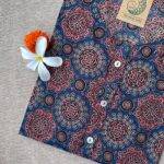 "Roshan" Ajrakh Hand Block Printed  Cotton kurta - Image 3