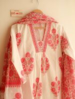Pink Roses Three piece Cotton Suit Set - Blend of Fun - Image 3