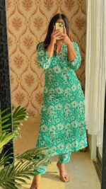 Teal Bluebells Lace Suit Set - Sukoon 3.0 (Slim Fit) - Image 3