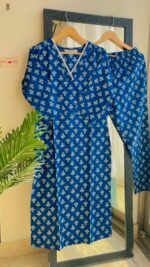 Indigo Viral Lace Suit Set - Sukoon 3.0 (Slim Fit) - Image 2