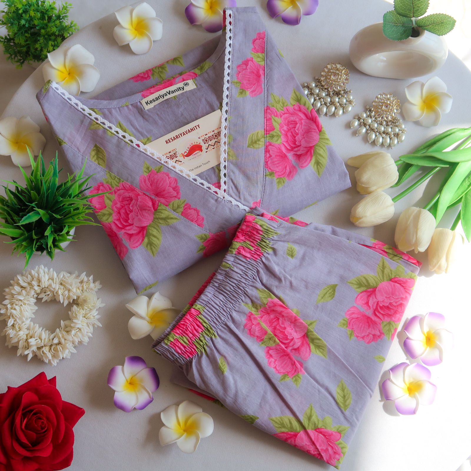 IMG-20240408-WA0050.jpg Kumudini Lace Suit Set - Sukoon 3.0 (Slim Fit) - Image 1