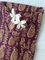 "Maham" hand block printed angrakha cotton Kurta - Image 3