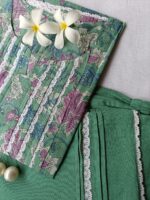 Sea Green Flaura Laced Kurta Set(2pc) - S - Image 2