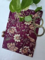"Haseen" Purple Angrakha Cotton Kurta