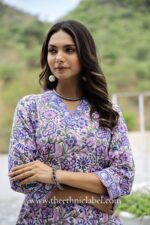 "Maahru" Hand Block Printed Cotton Kurta - Image 4