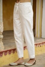 Slub cotton Straight Pants - Image 2