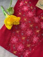 "Mahua" Hand Embroidered Cotton Kurta Set(2pc) - Image 4