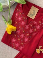 "Mahua" Hand Embroidered Cotton Kurta Set(2pc) - Image 3