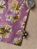 "Shifa" Hand Block Printed Scalloped Cotton kurta - Image 4