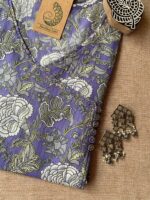"Shama" Hand Block Printed Angrakha Cotton kurta (S to 5XL) - Image 2