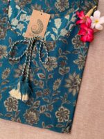 "Sunaina" Hand Block Printed Laced Cotton kurta - Big Size - Image 3