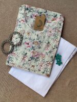 "Aaloka" Chikankari Kurta with Pants (2pc) - Big Size