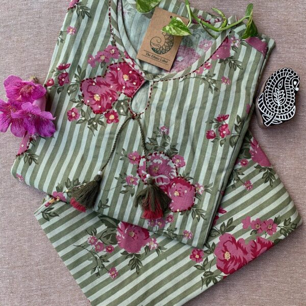 "Soman" Cotton Kurta with Pants (2pc)