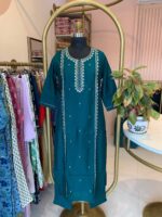 "Simran" hand embroidered Silk Kurta Set(2pc) - Image 2