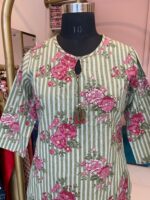 "Soman" Cotton Kurta with Pants (2pc) - Image 5