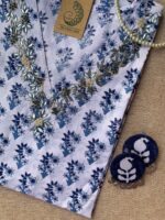 "Pari" Hand Work Embellished Cotton kurta - Image 3