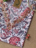 "Shweta" Hand Work Embellished Cotton kurta - Image 2