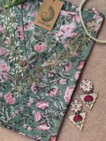 "Darsha" Hand Work Embellished Cotton kurta - Image 2