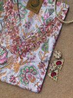 "Aabheri" Hand Work Embellished Cotton kurta - Image 2