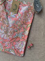 "Charu" Hand Work Embellished Cotton kurta - Image 2