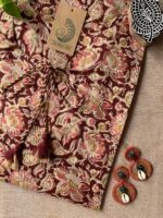 "Suri" Hand Block Printed Tassel Cotton kurta - Big Size - Image 3