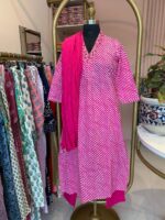Rani Lehriya Cotton Kurta Set(3pc) - Image 2
