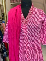 Rani Lehriya Cotton Kurta Set(3pc) - Image 5