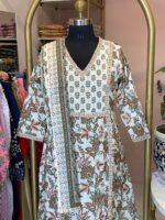 "Malini" Hand Block Printed Cotton Kurta Set(3pc) - Image 6