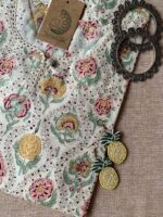 "Marigold" laced Cotton Kurta - Image 2