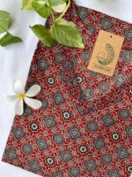 "Aiza" Ajrakh Hand Block Printed Cotton kurta - Image 3