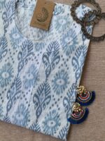 "Silver Spring" Hand Block Printed Cotton Kurta - Image 3