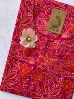 "Cherry Blossom" Pink Jaal Cotton Kurta - 5XL - Image 2