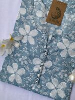 Grey "Lilly" Buttoned Cotton Kurta - XL - Image 2