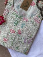 Chikankari "Pakeezah" Kurta Pant Set 2 pc - Image 2