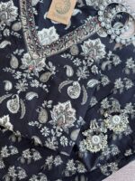 Kurta Set "Nootan" black Cotton (3pc) - Image 4