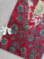 Karaj Bagru Red Cotton kurta - Image 2