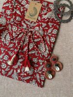 Maroon Bagru Tassel Cotton Kurta - Image 2