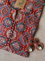 "Naaz" Ajrakh Hand Block Pritned Cotton Kurta - Image 3